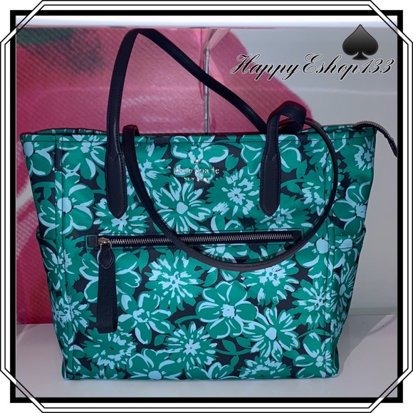 Kate Spade Chelsea Nylon Tote ♠️ Kate Spade Chelsea Floral Print